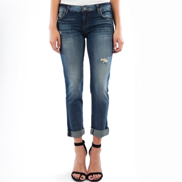 NWT Kut From the Kloth Catherine Distressed Boyfriend Jeans - Picture 1 of 8